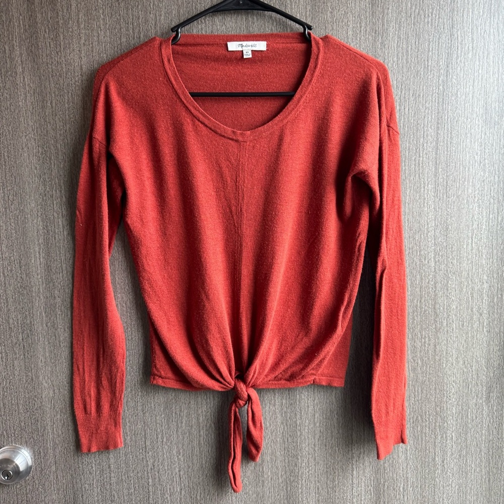 Madewell Modern Tie-Front Sweater - XS